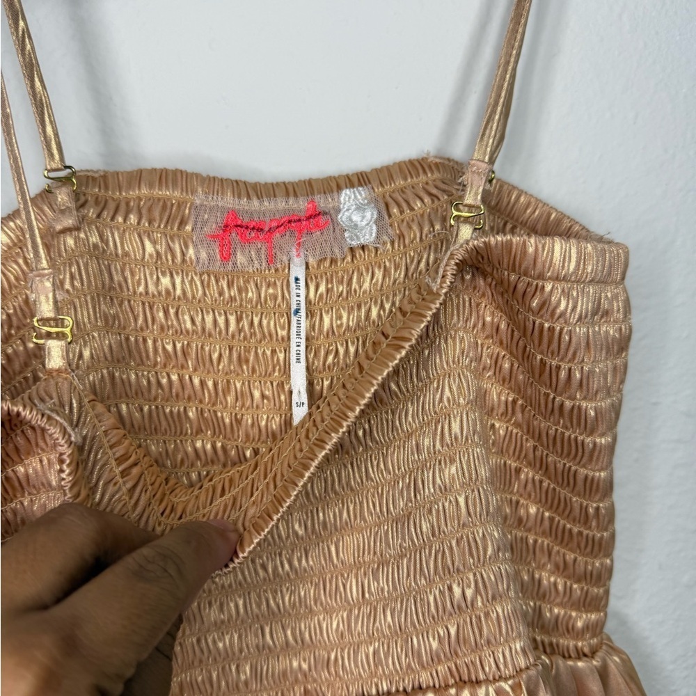 Free People Shiny Gold Jumpsuit - Picture 2 of 2